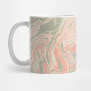 Shades of Green and Pink Dreamy Pastels Aesthetic Marble Pattern Mug